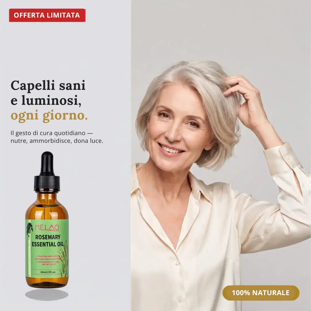 Olio di Rosmarino — Trattamento Cuoio Capelluto & Capelli più Pieni