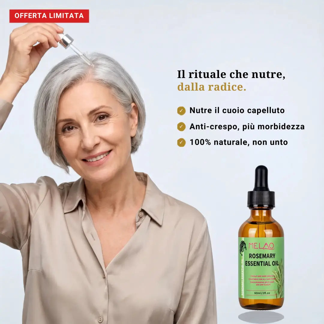 Olio di Rosmarino — Trattamento Cuoio Capelluto & Capelli più Pieni
