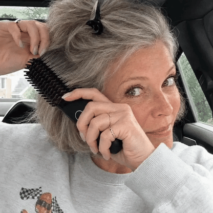 x2 Spazzola modellante intelligente per capelli corti e medi + Pettine da styling + Set di pinze