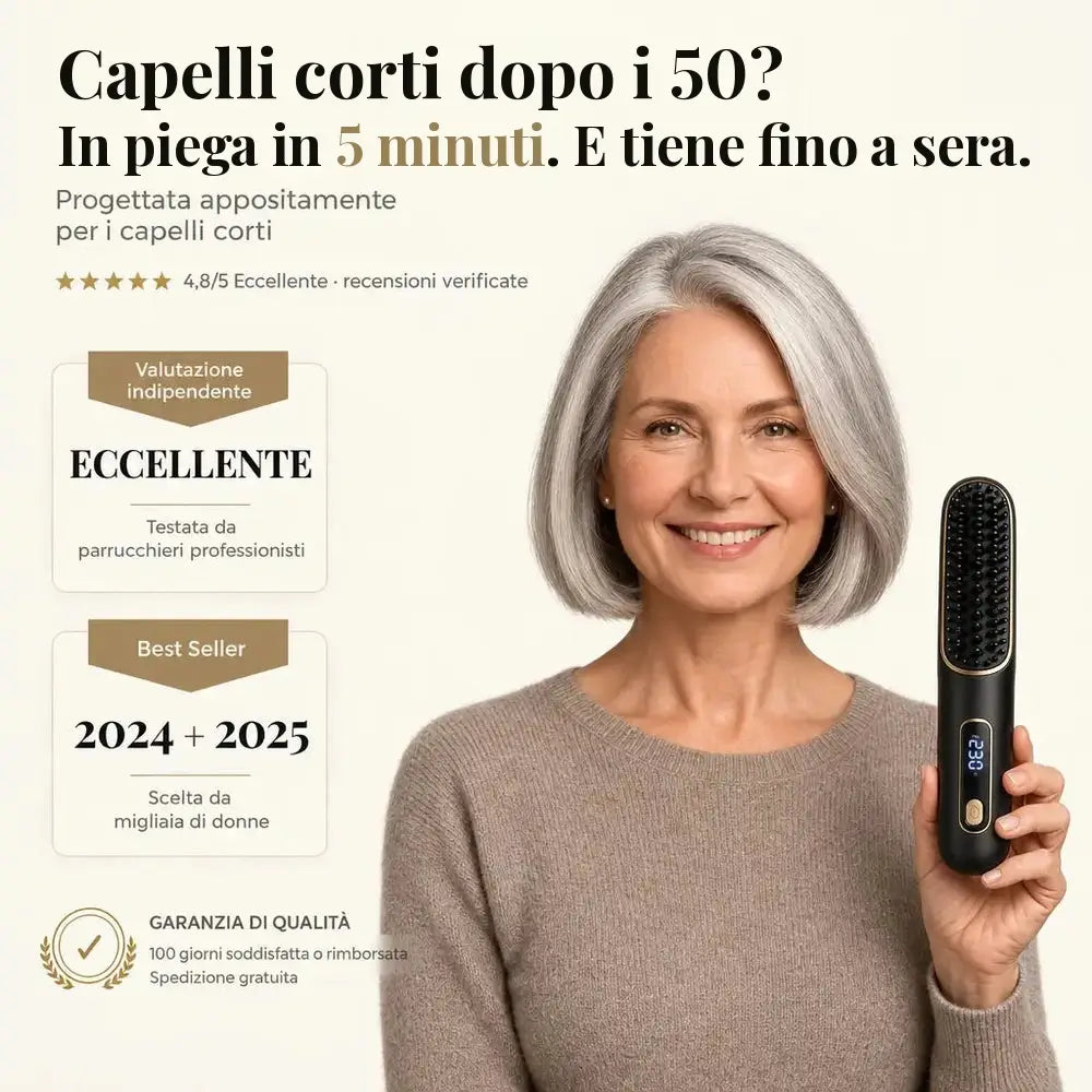 La PRIMA spazzola per capelli intelligente per capelli corti